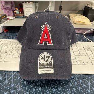 Los Angeles Angels Carhartt x '47 Clean Up Hat Duck Cloth Navy OSFM